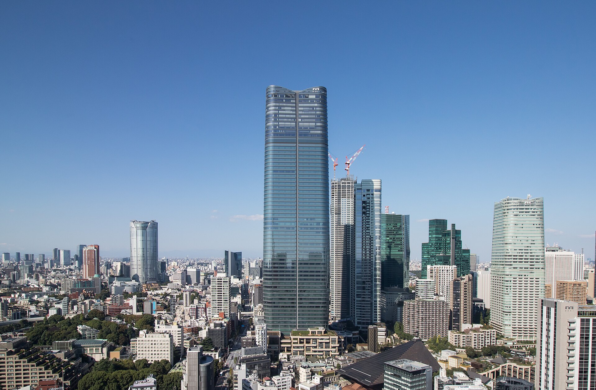 Mori JP Tower and the Azabudai Hills skyline, Tokyo